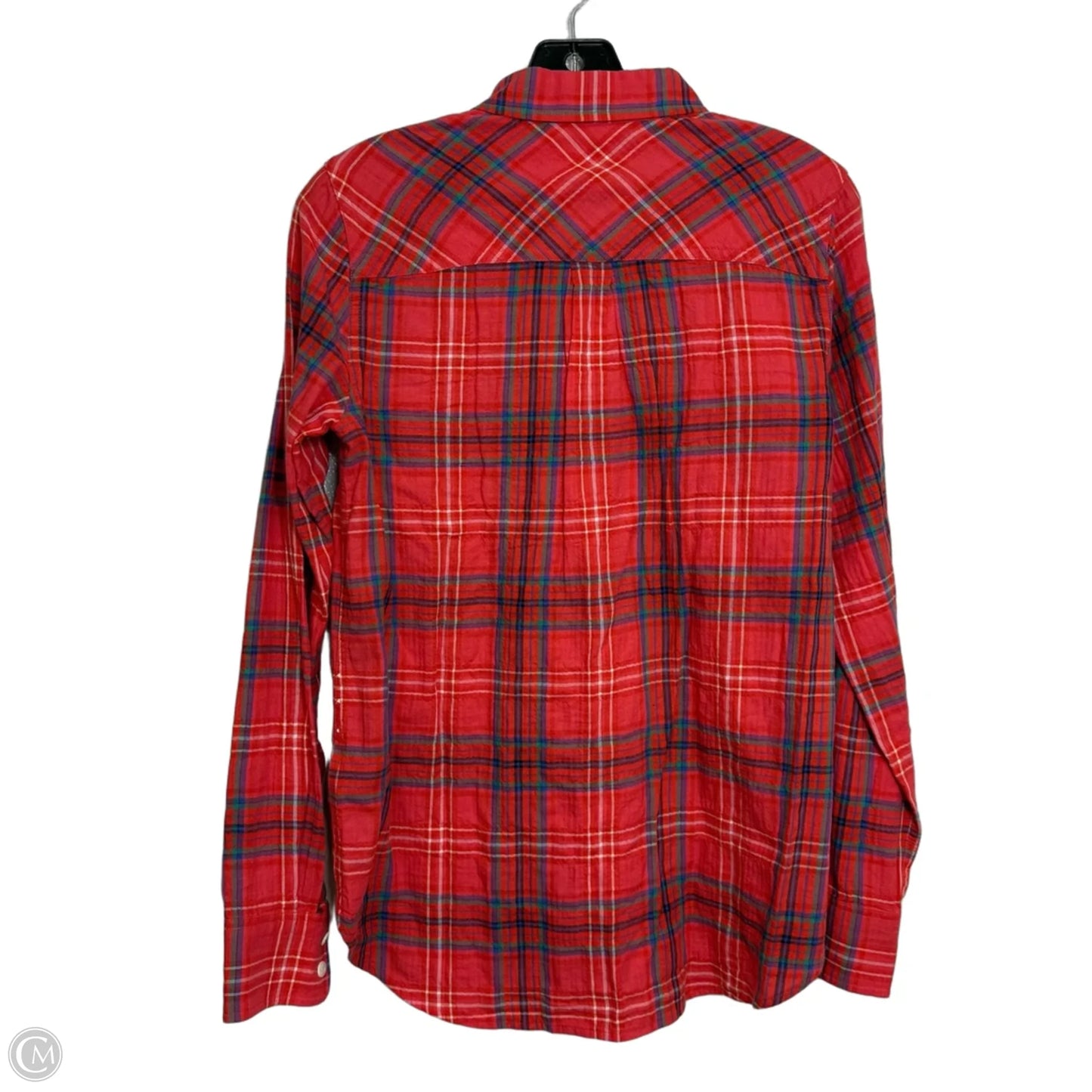Top Long Sleeve Basic By J. Crew In Plaid Pattern, Size: Xs