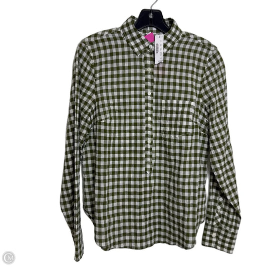 Top Long Sleeve By J. Crew In Checkered Pattern, Size: Xs