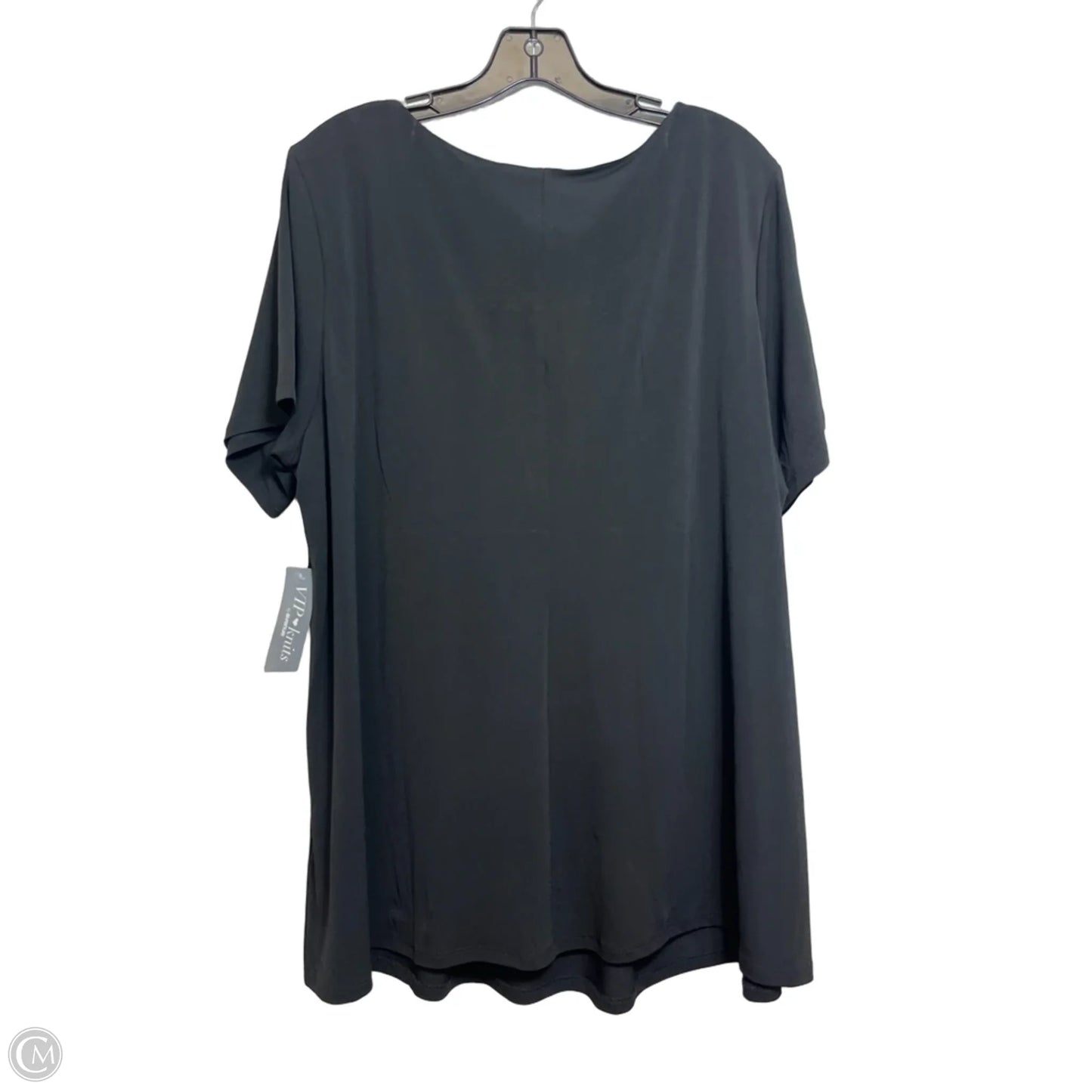 Top Short Sleeve By Avenue In Black, Size: 22