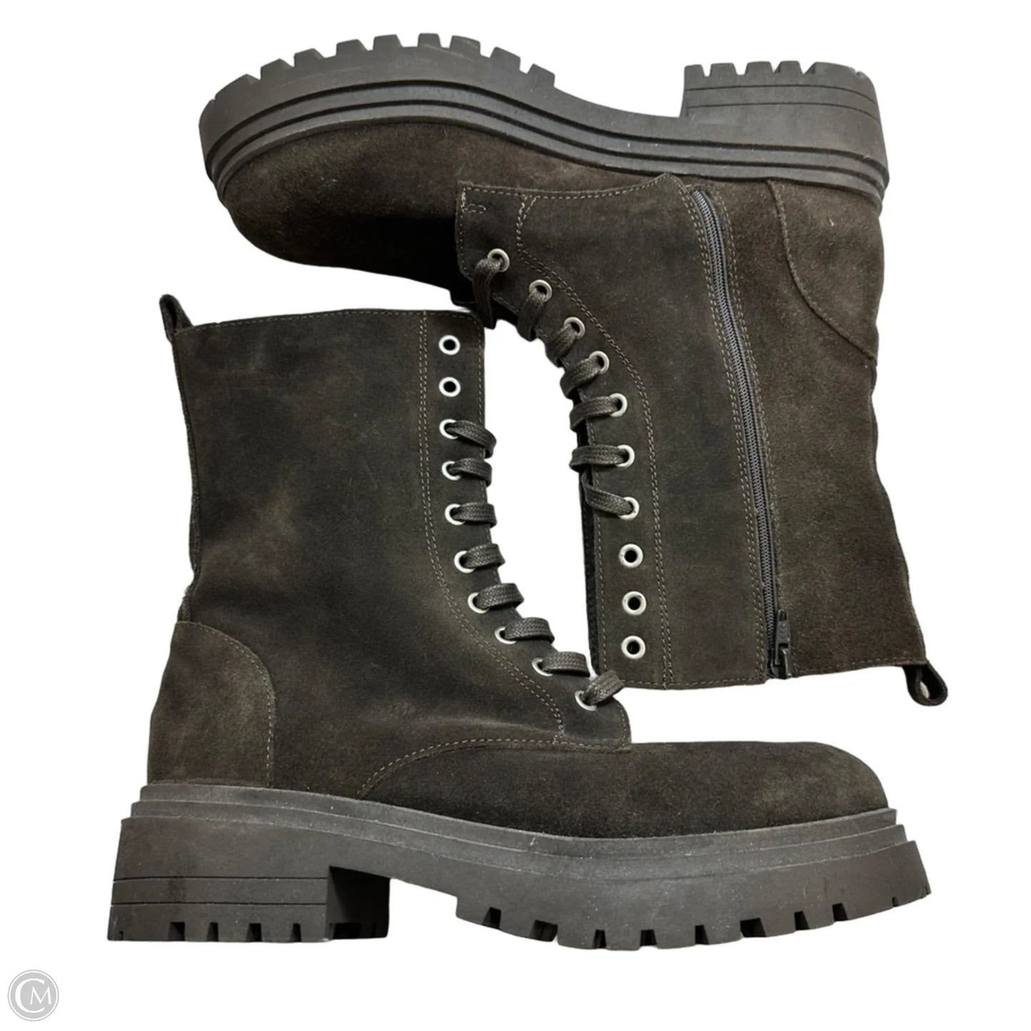 Boots Combat By Helene Rouge In Brown, Size: 10