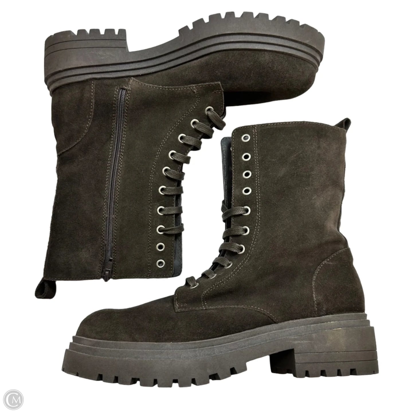 Boots Combat By Helene Rouge In Brown, Size: 10