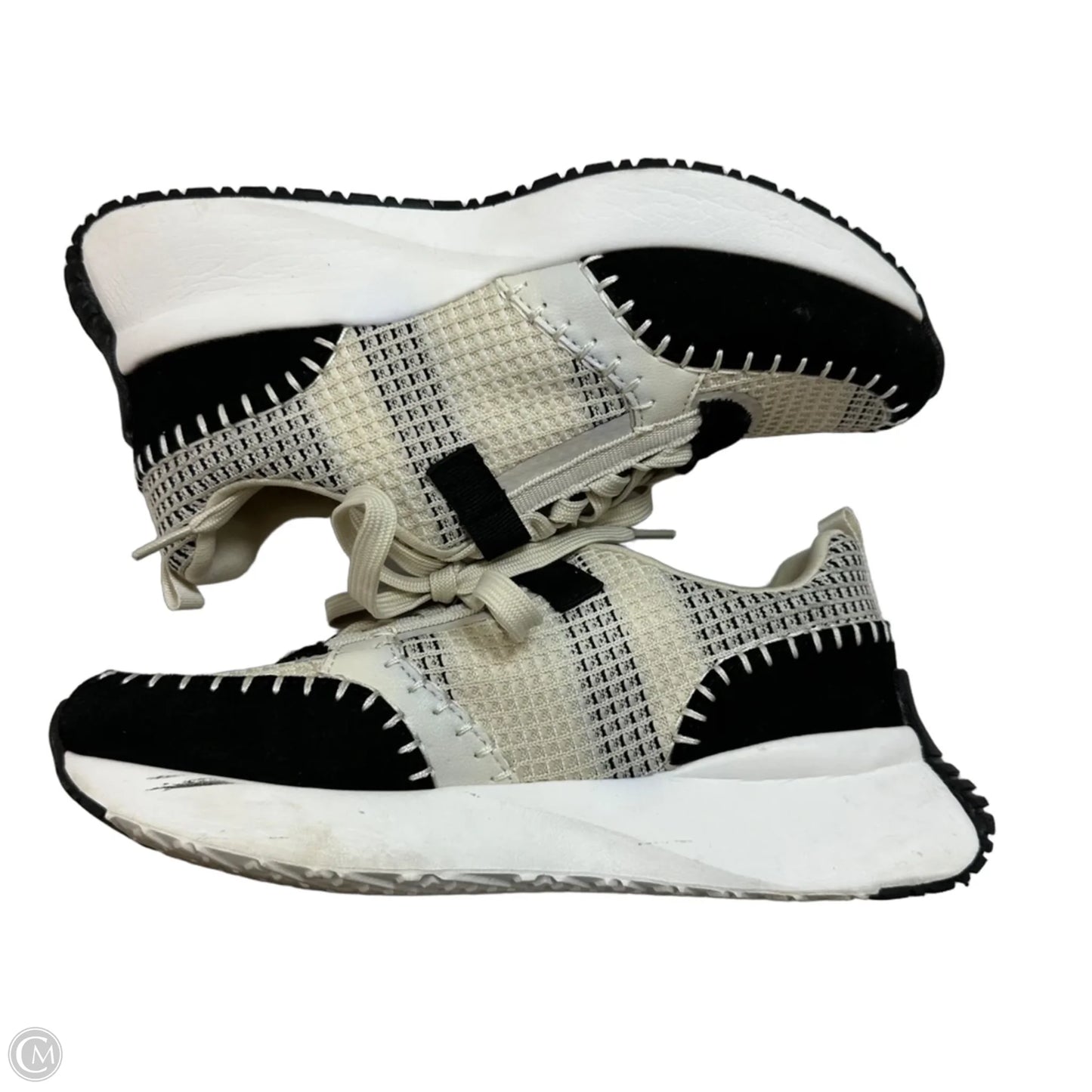 Shoes Athletic By Azalea Wang In Black & Cream, Size: 8