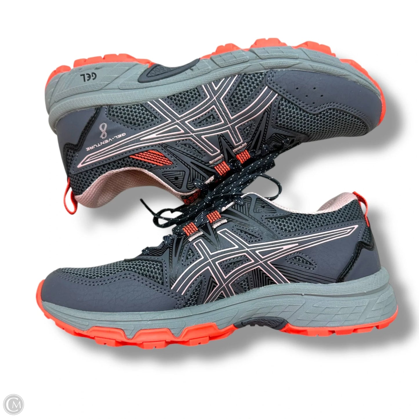 Shoes Athletic By Asics In Grey & Orange, Size: 6.5