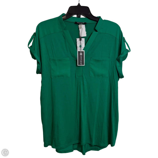 Top Short Sleeve By Cable And Gauge In Green, Size: Xl