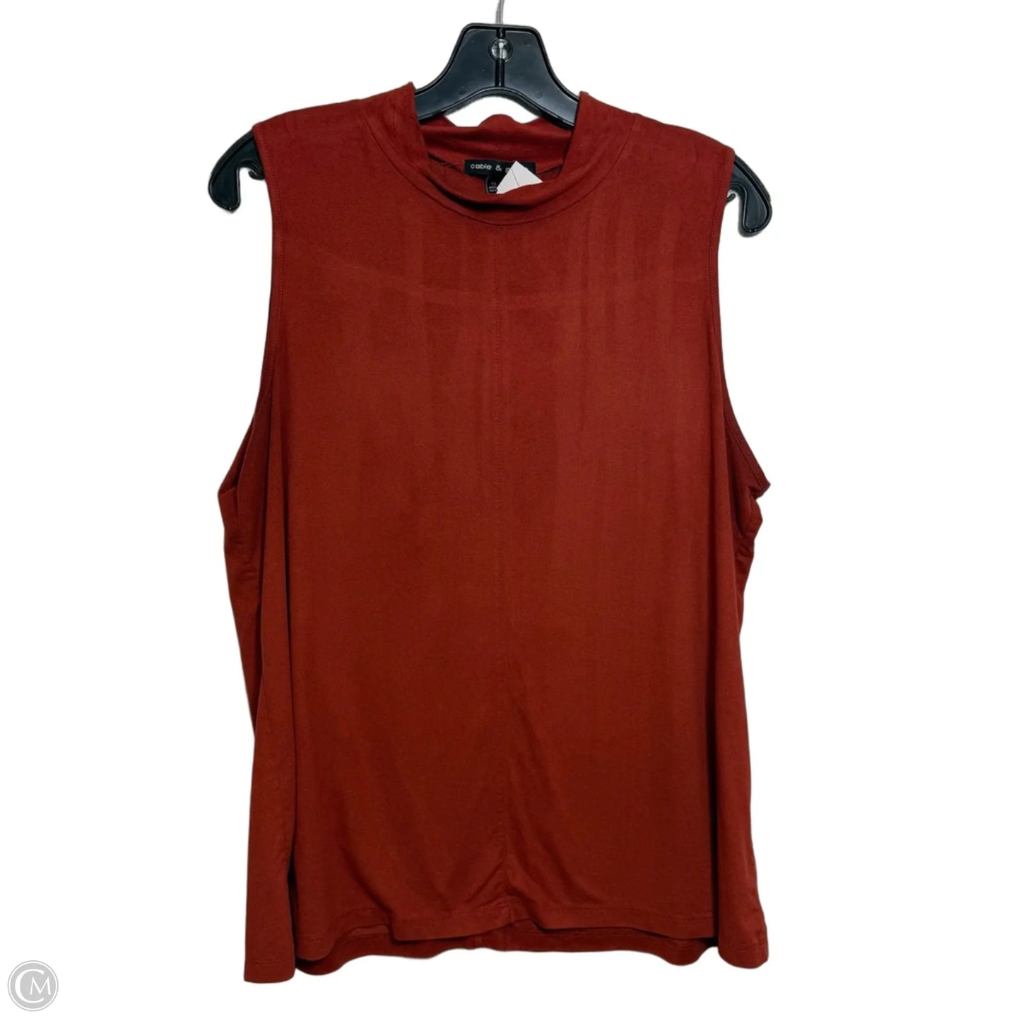 Top Sleeveless By Cable And Gauge In Orange, Size: Xl