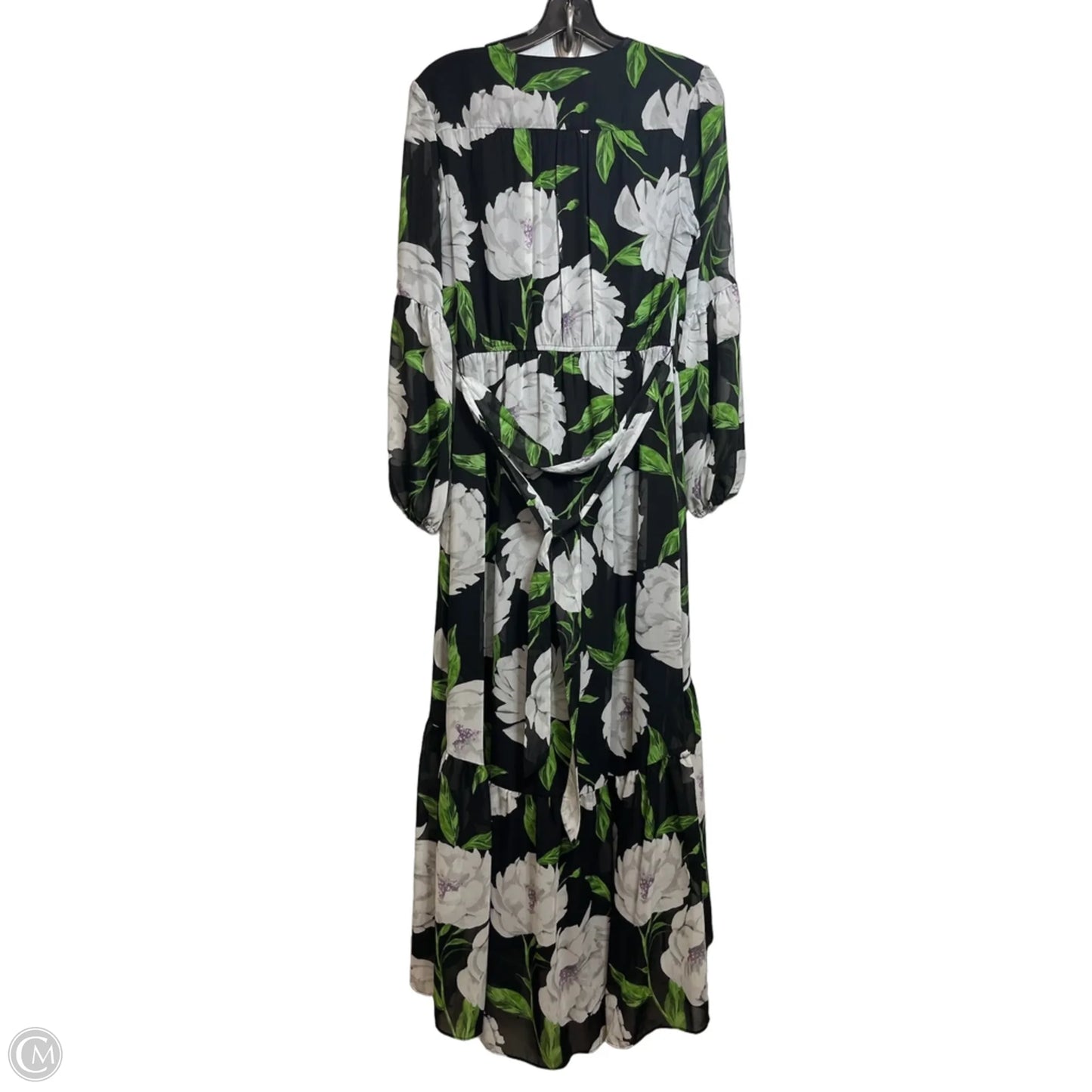Dress Casual Maxi By Taylor In Black & Green, Size: S