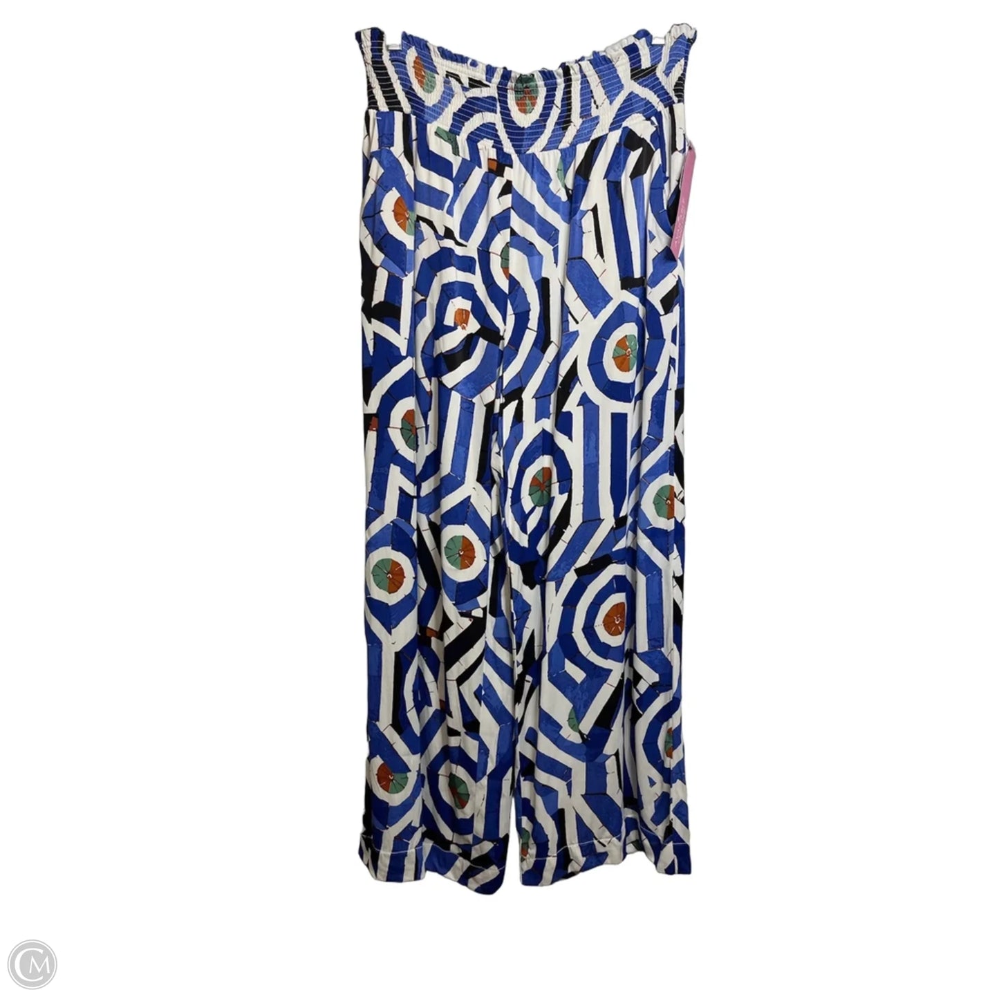 Pants Cropped By Maeve In Blue & White, Size: M
