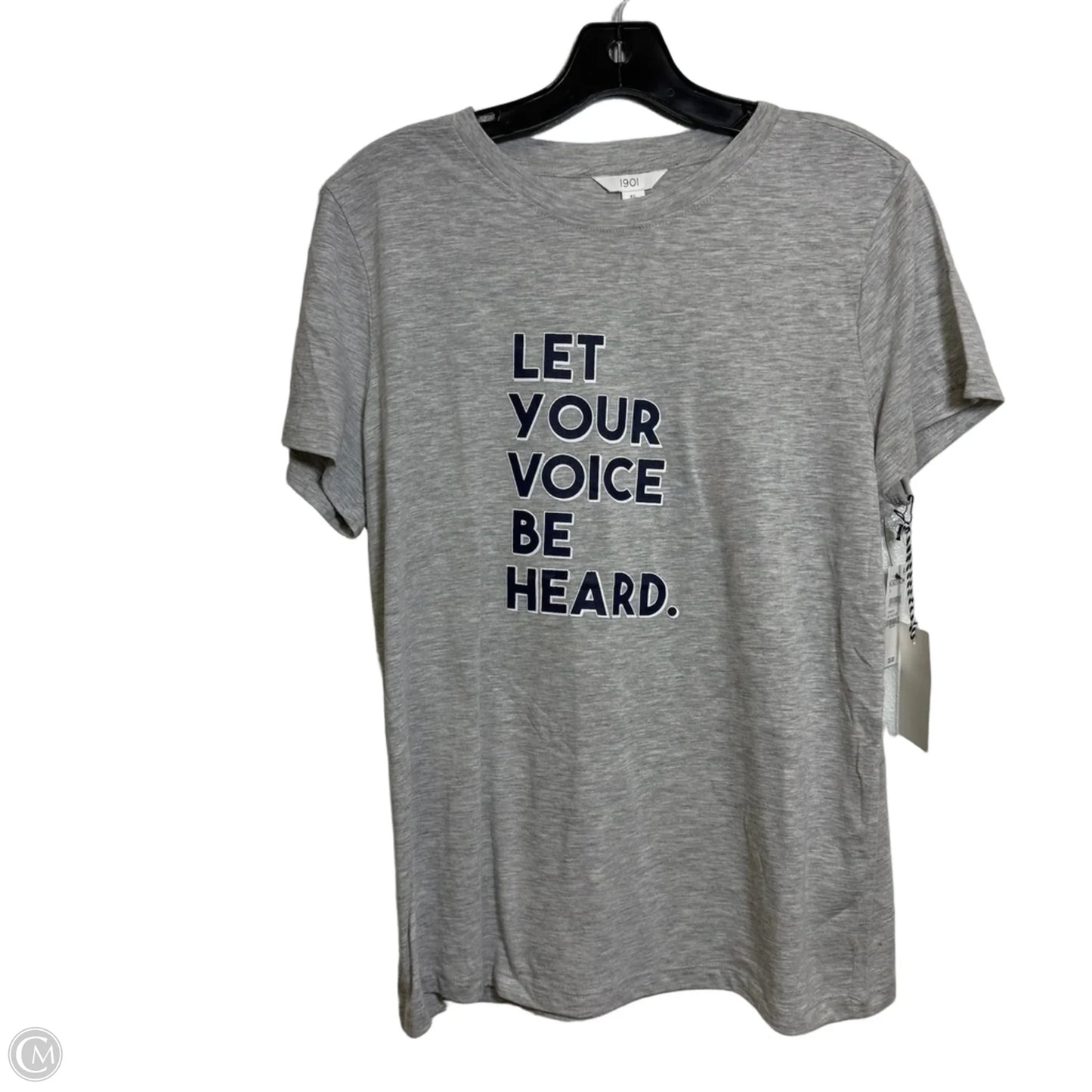 Top Short Sleeve Basic By 1901 In Grey, Size: Xl