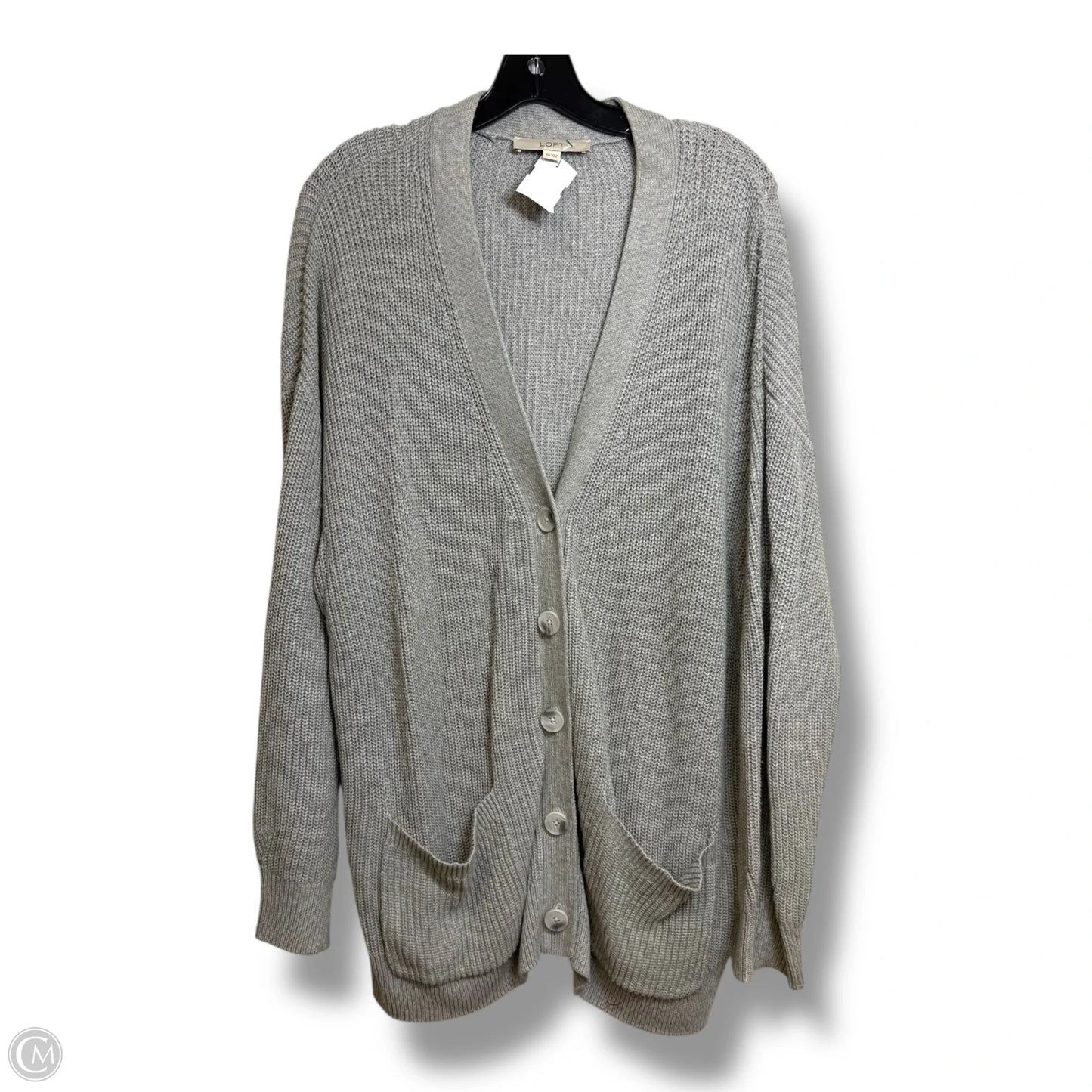 Cardigan By Loft In Grey, Size: Xxl