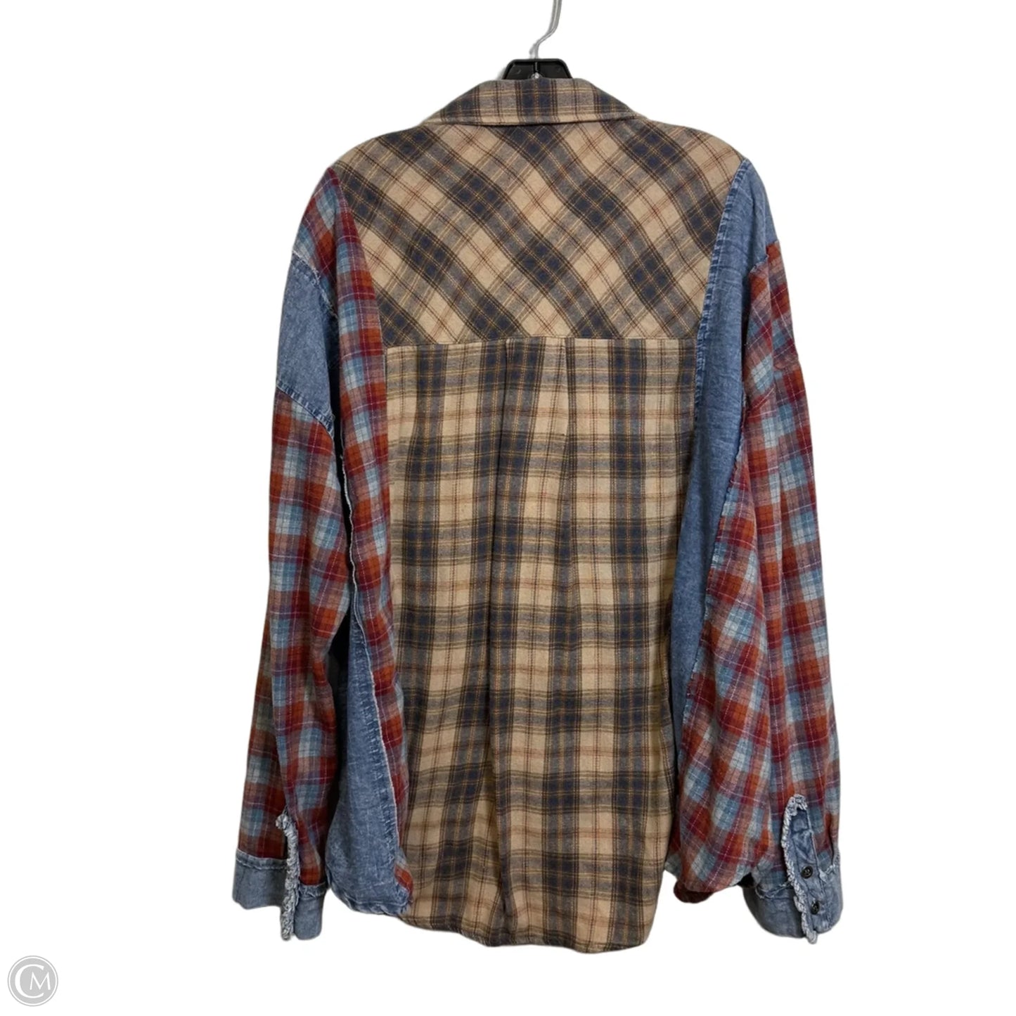 Top Long Sleeve By ODDY In Plaid Pattern, Size: 2XL