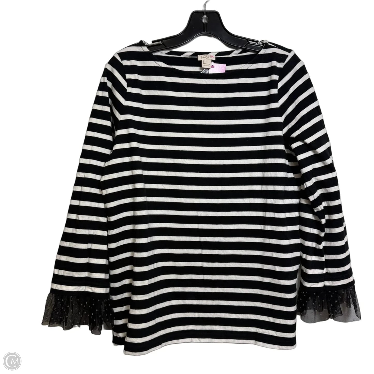 Top Long Sleeve Basic By J. Crew In Striped Pattern, Size: M