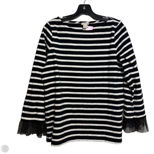 Top Long Sleeve Basic By J. Crew In Striped Pattern, Size: M