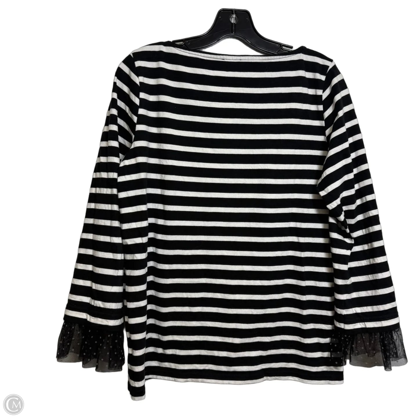 Top Long Sleeve Basic By J. Crew In Striped Pattern, Size: M