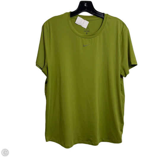 Athletic Top Short Sleeve By Nike, Size: L