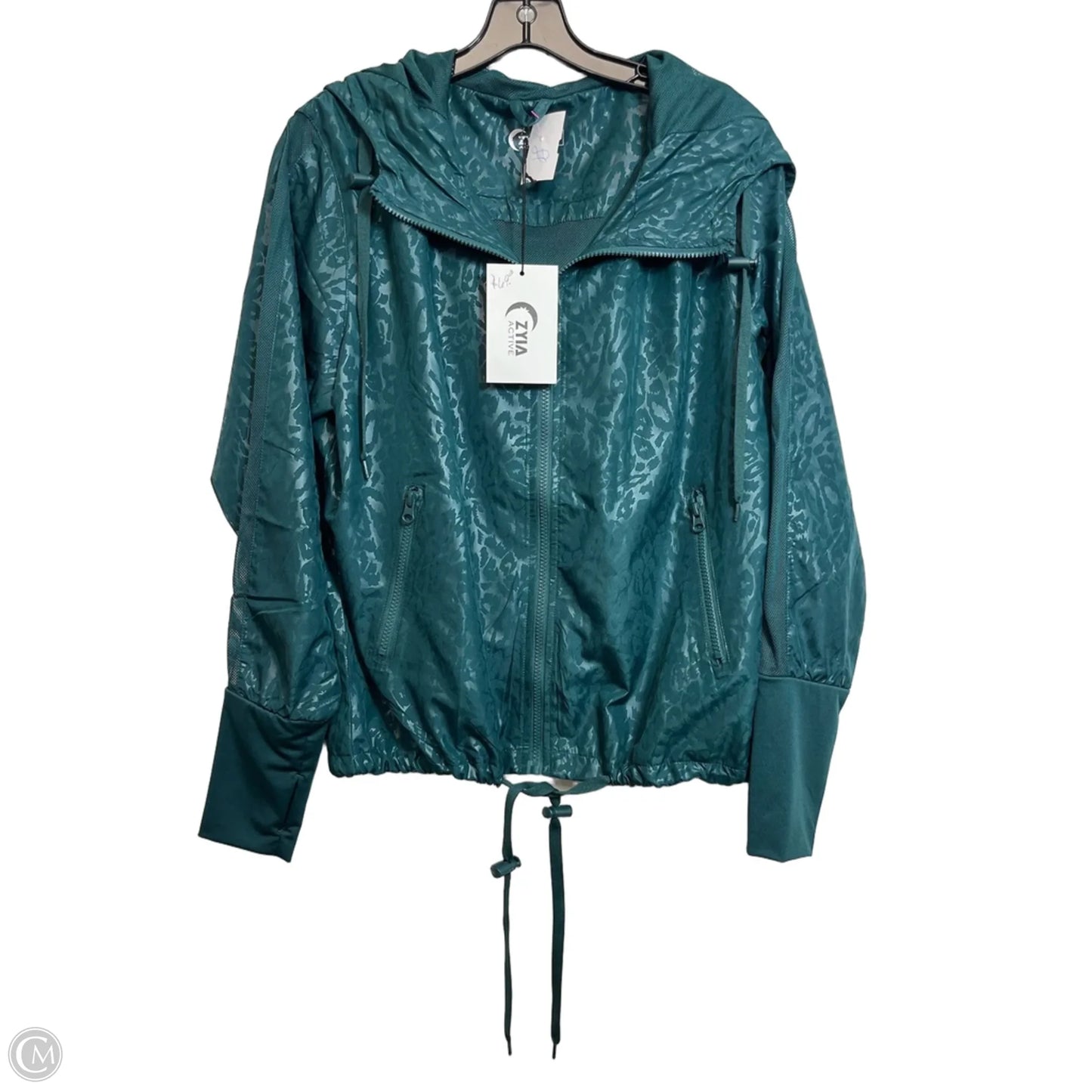 Athletic Jacket By Zyia In Green, Size: M