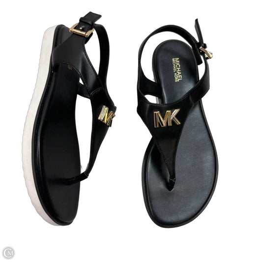 Sandals Flats By Michael By Michael Kors In Black, Size: 8