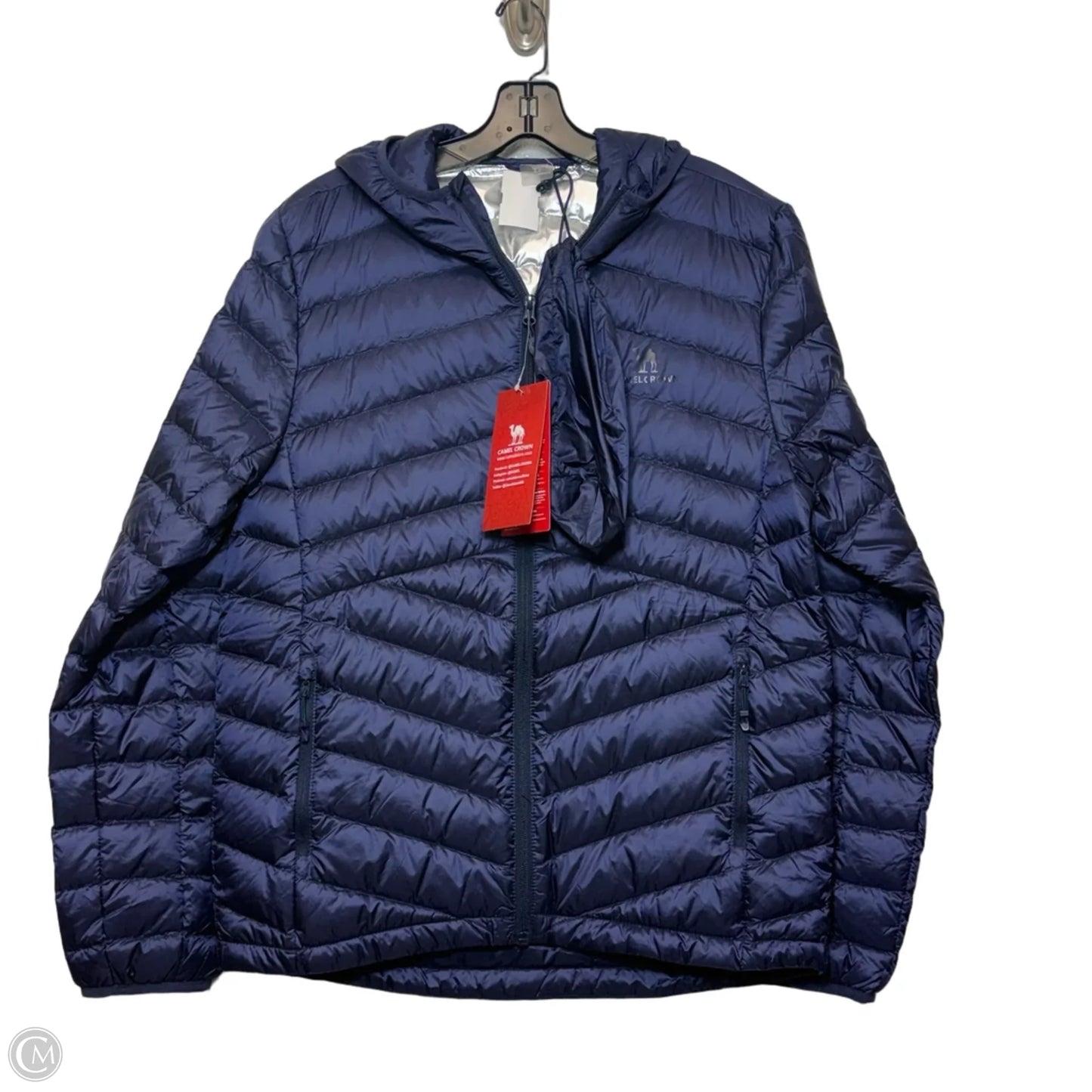 Jacket Puffer & Quilted By CAMEL CROWN In Navy, Size: L