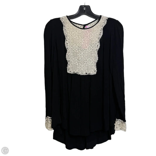 Top Long Sleeve By Free People In Black, Size: Xs
