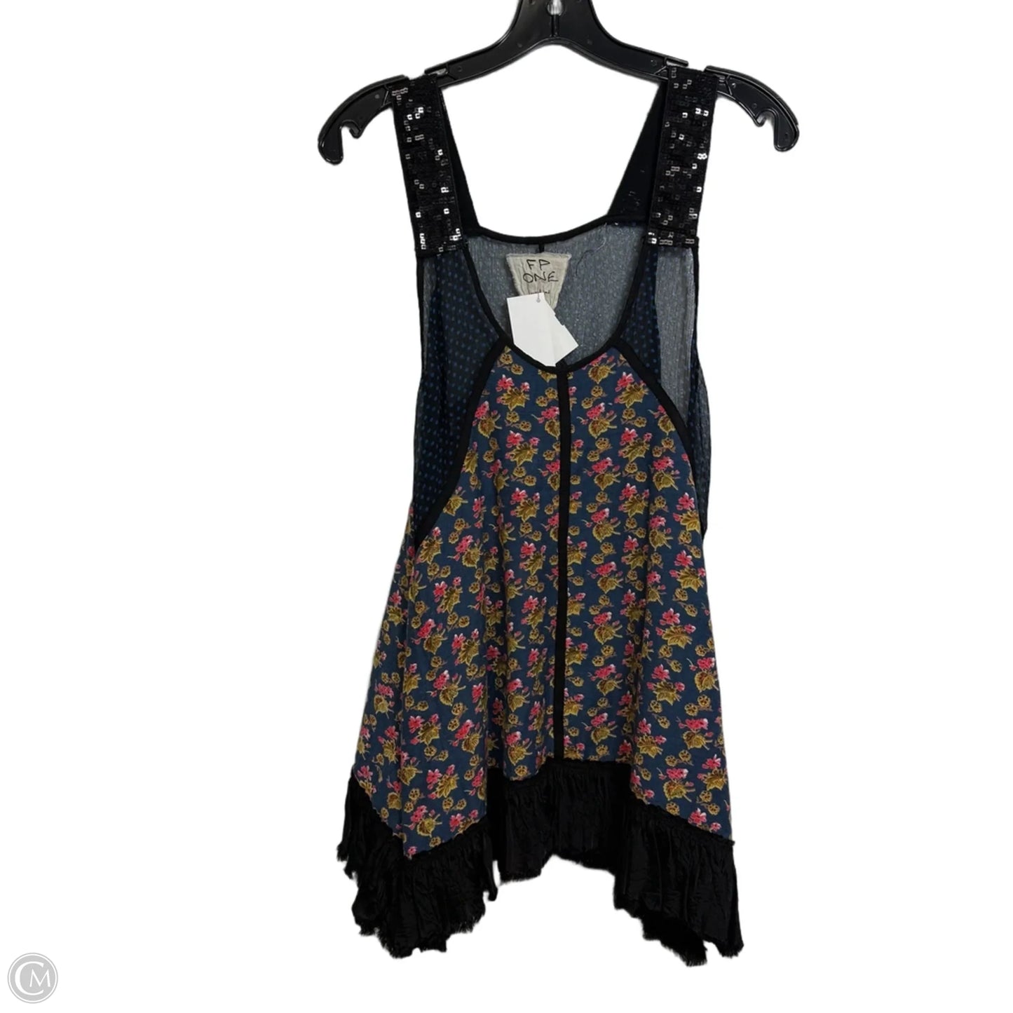 Top Sleeveless By Free People In Black & Blue, Size: Xs