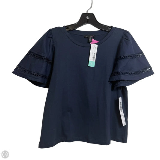 Top Short Sleeve By Tribal In Navy, Size: S