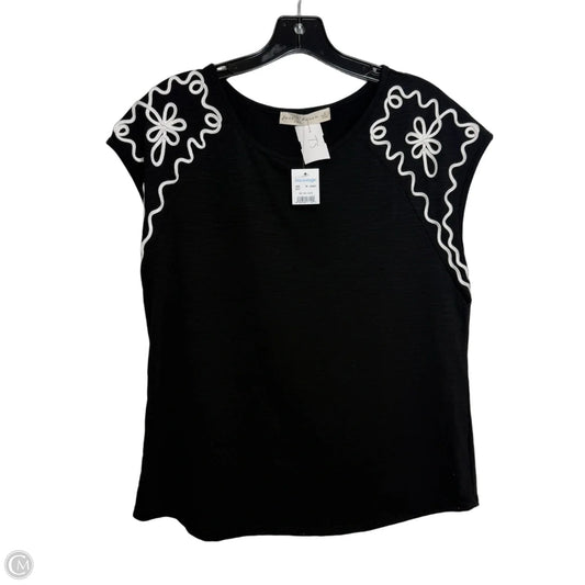 Top Short Sleeve By Clothes Mentor In Black, Size: M