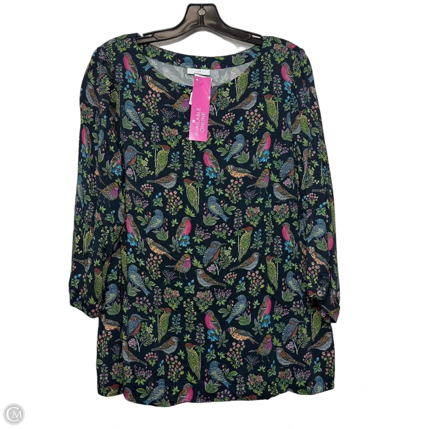Top Long Sleeve By J. Jill In Navy, Size: M