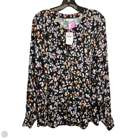 Top Long Sleeve By J. Jill In Black & Cream, Size: S