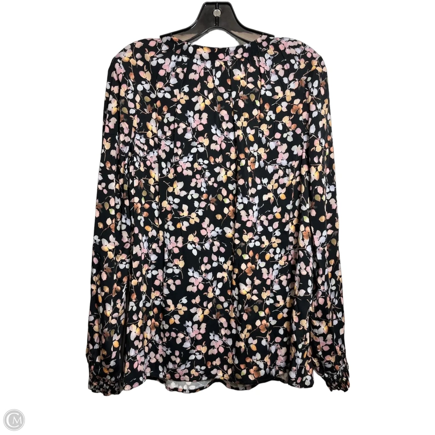 Top Long Sleeve By J. Jill In Black & Cream, Size: S