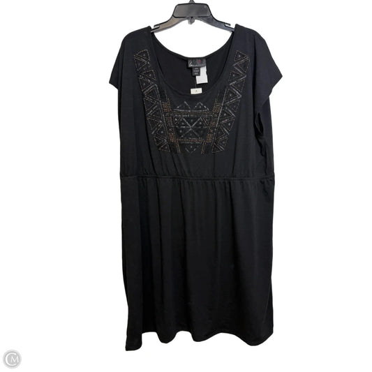 Dress Casual Midi By Lane Bryant In Black & Gold, Size: 22