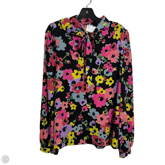 Top Long Sleeve Designer By Kate Spade In Floral Print, Size: L
