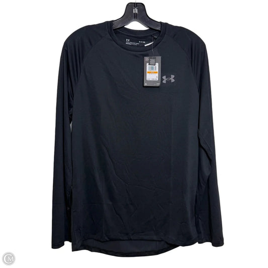Athletic Top Long Sleeve Crewneck By Under Armour In Black, Size: S