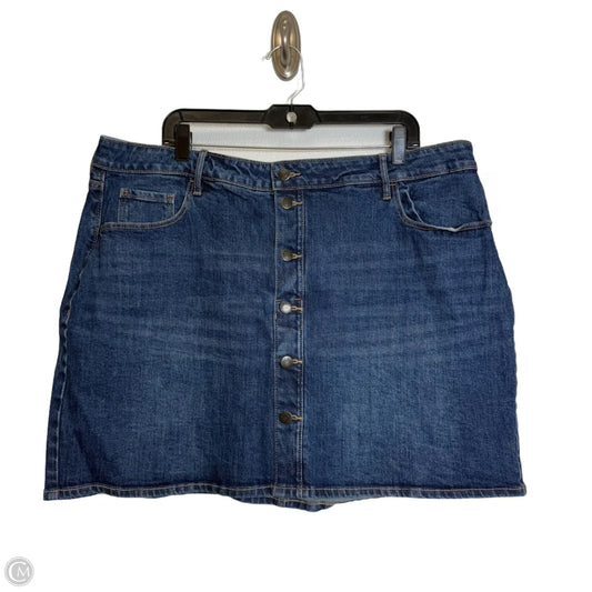 Skirt Mini & Short By Old Navy In Blue Denim, Size: 18