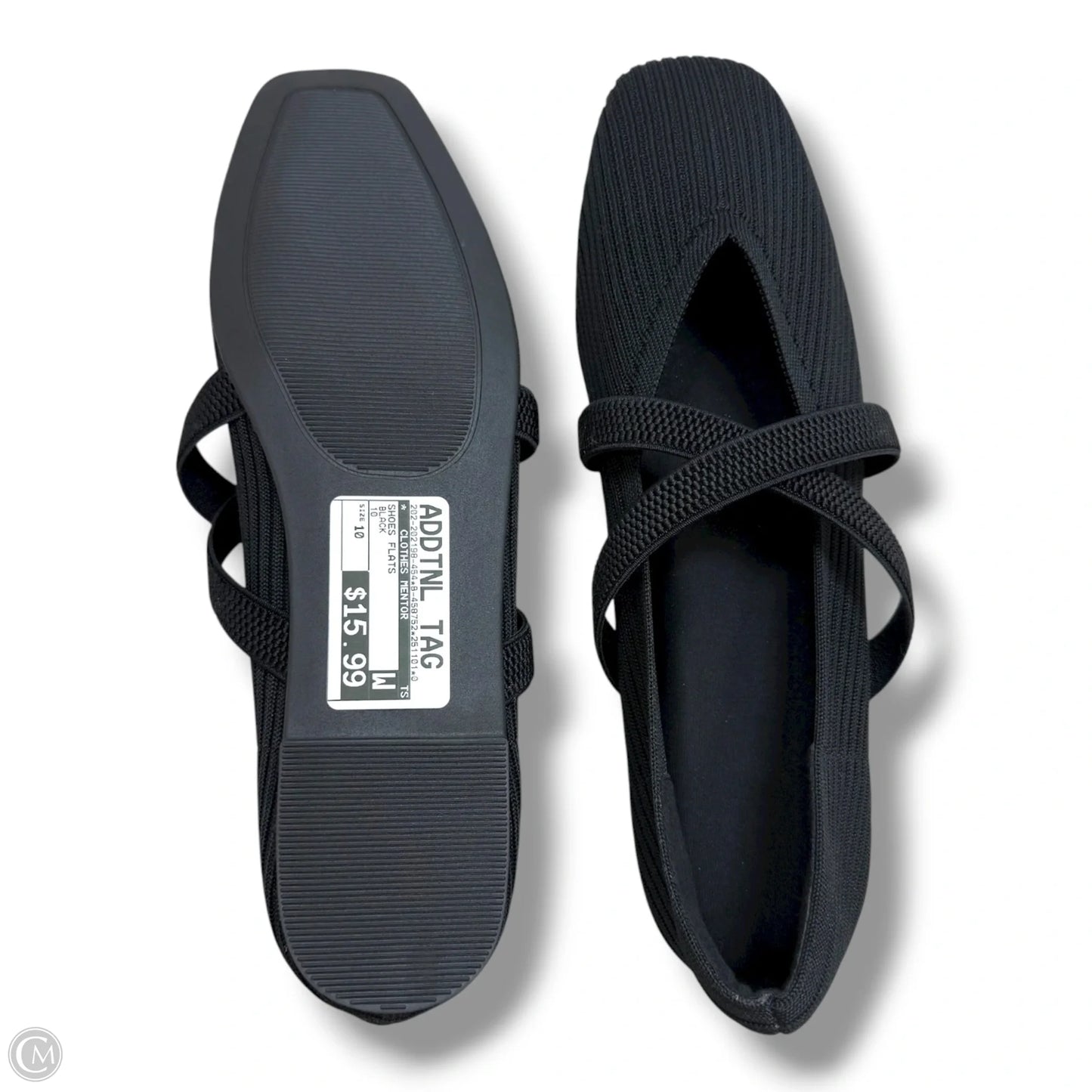 Shoes Flats By Clothes Mentor In Black, Size: 10