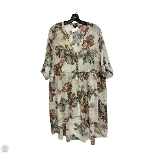 Top Long Sleeve By Torrid In Floral Print, Size: 3x