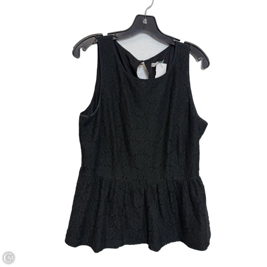 Top Sleeveless By Banana Republic In Black, Size: 14