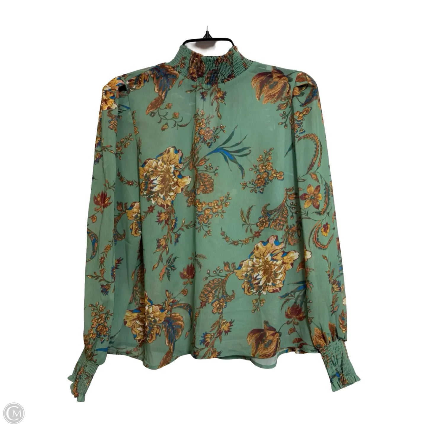 Top Long Sleeve Basic By Clothes Mentor In Green, Size: M