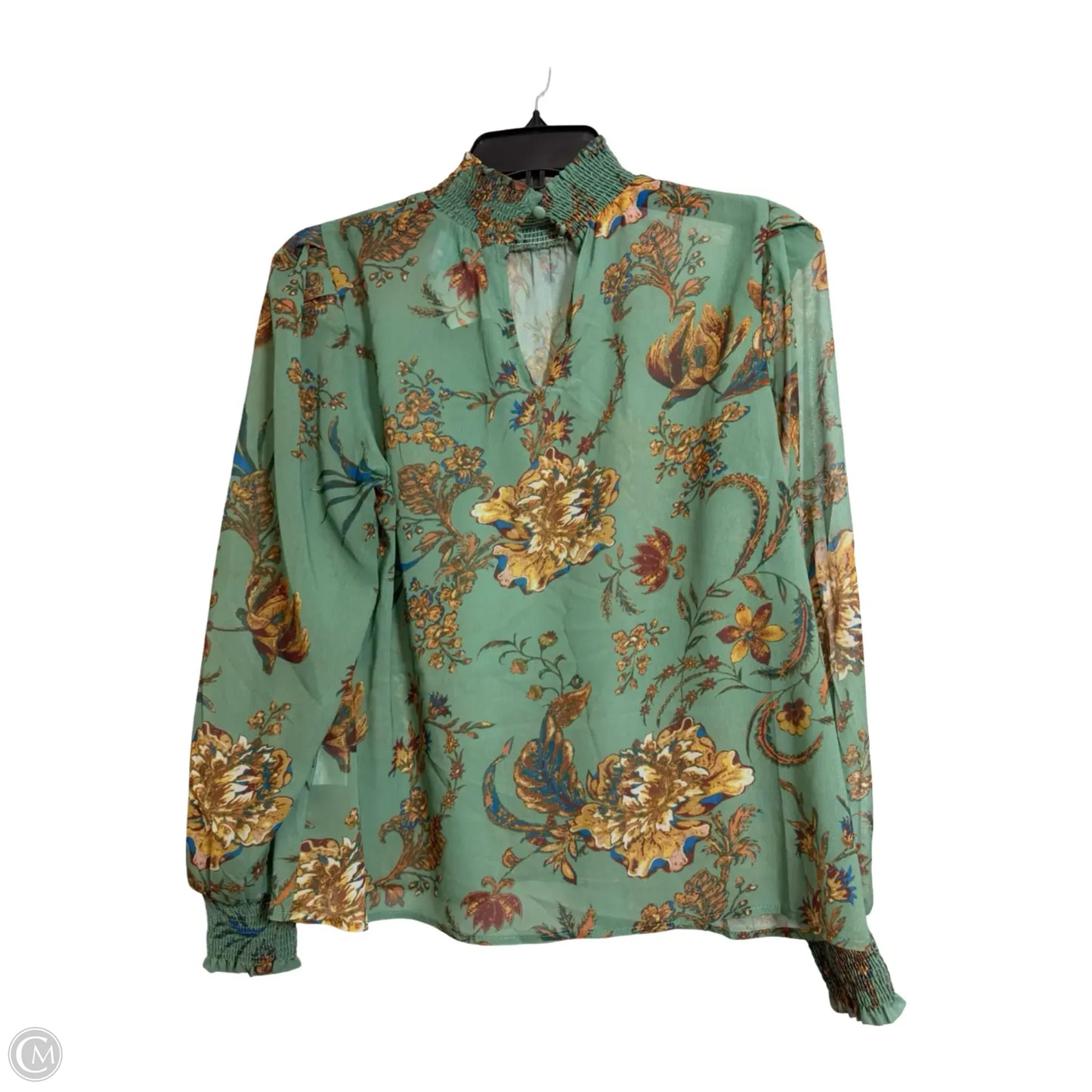 Top Long Sleeve Basic By Clothes Mentor In Green, Size: M