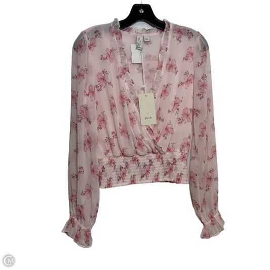 Top Long Sleeve Basic By Joie In Pink, Size: Xs