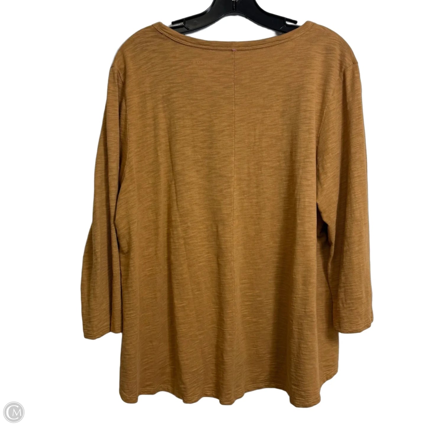 Top 3/4 Sleeve Basic By Chicos In Brown, Size: L