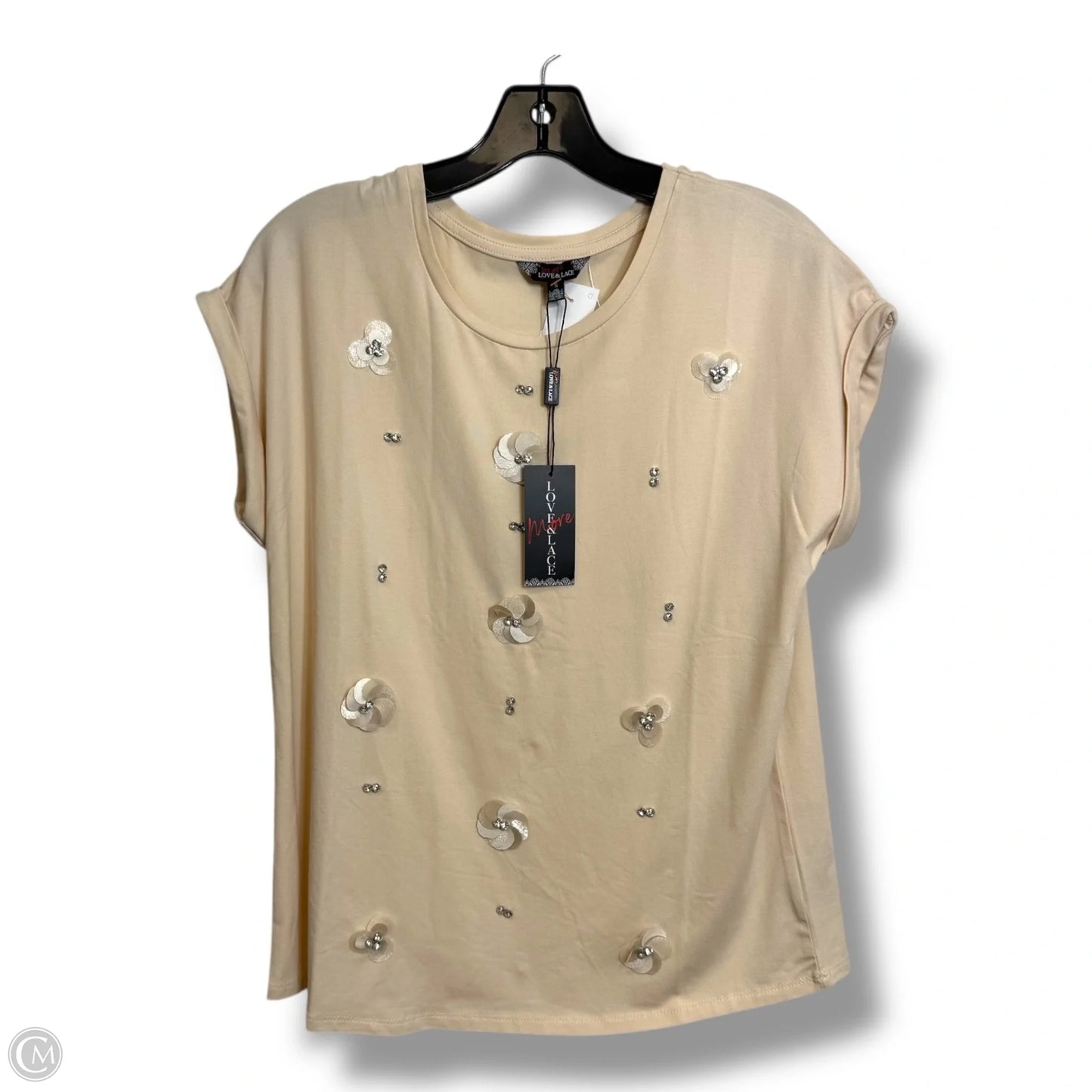 Top Short Sleeve Basic By Cmf In Cream, Size: S