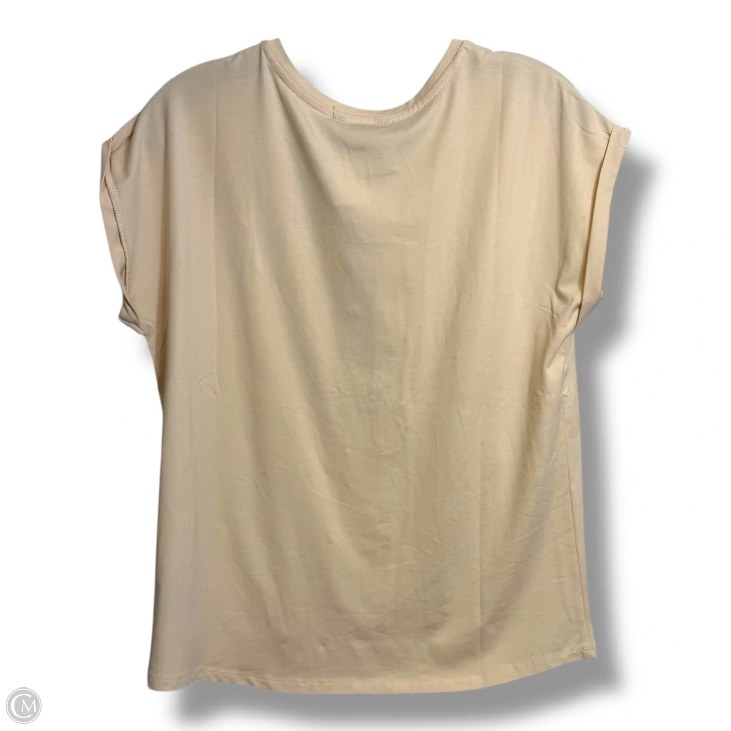 Top Short Sleeve Basic By Cmf In Cream, Size: S