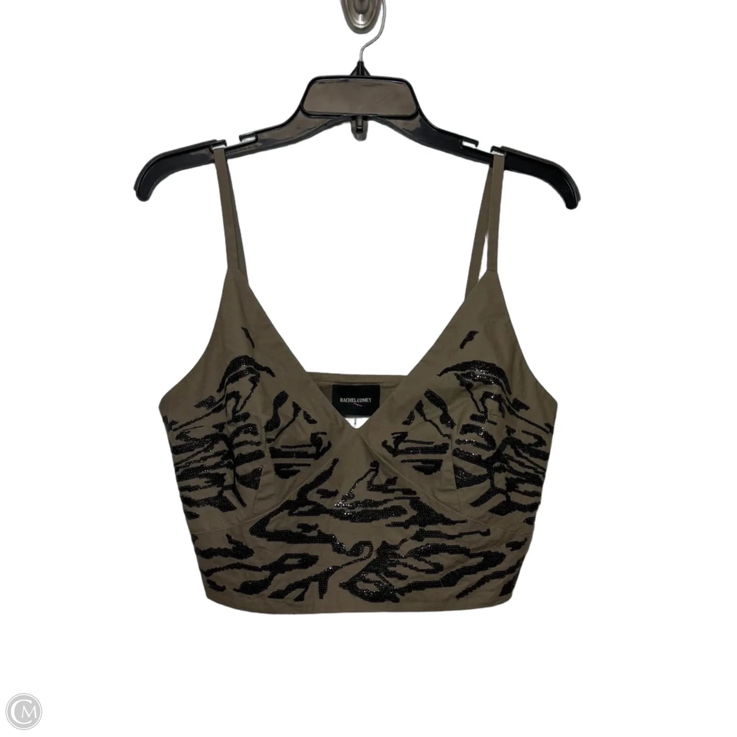 Cropped sequin Top Cami By Rachel Comey In Black & Brown, Size: 4