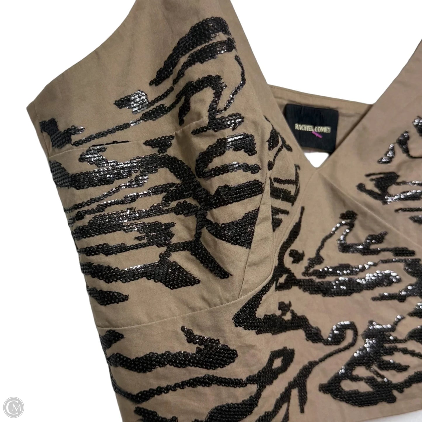 Cropped sequin Top Cami By Rachel Comey In Black & Brown, Size: 4