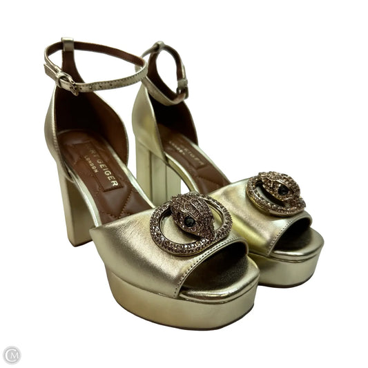 Shoes Designer By Kurt Geiger In Gold, Size: 38