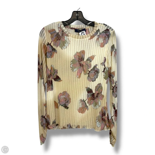 Top Long Sleeve By Rachel Roy In Floral Print, Size: M