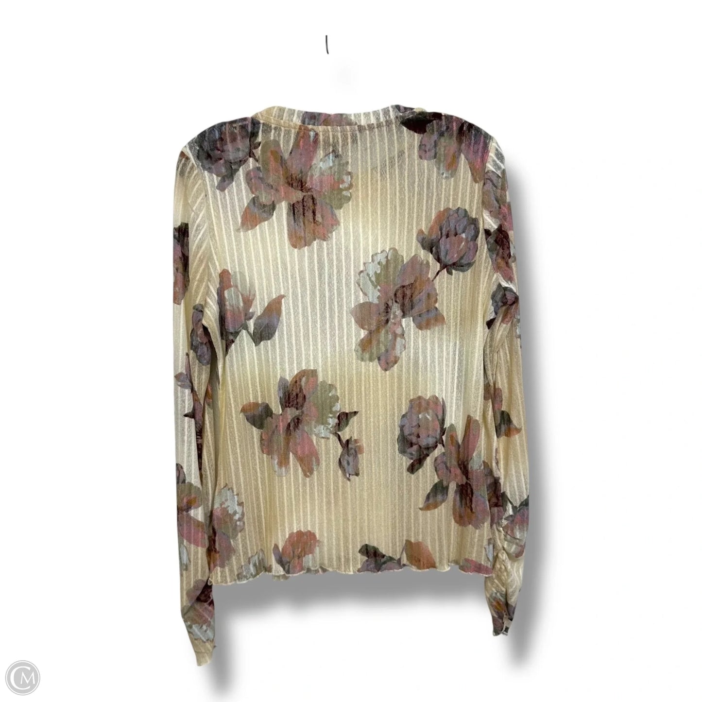 Top Long Sleeve By Rachel Roy In Floral Print, Size: M