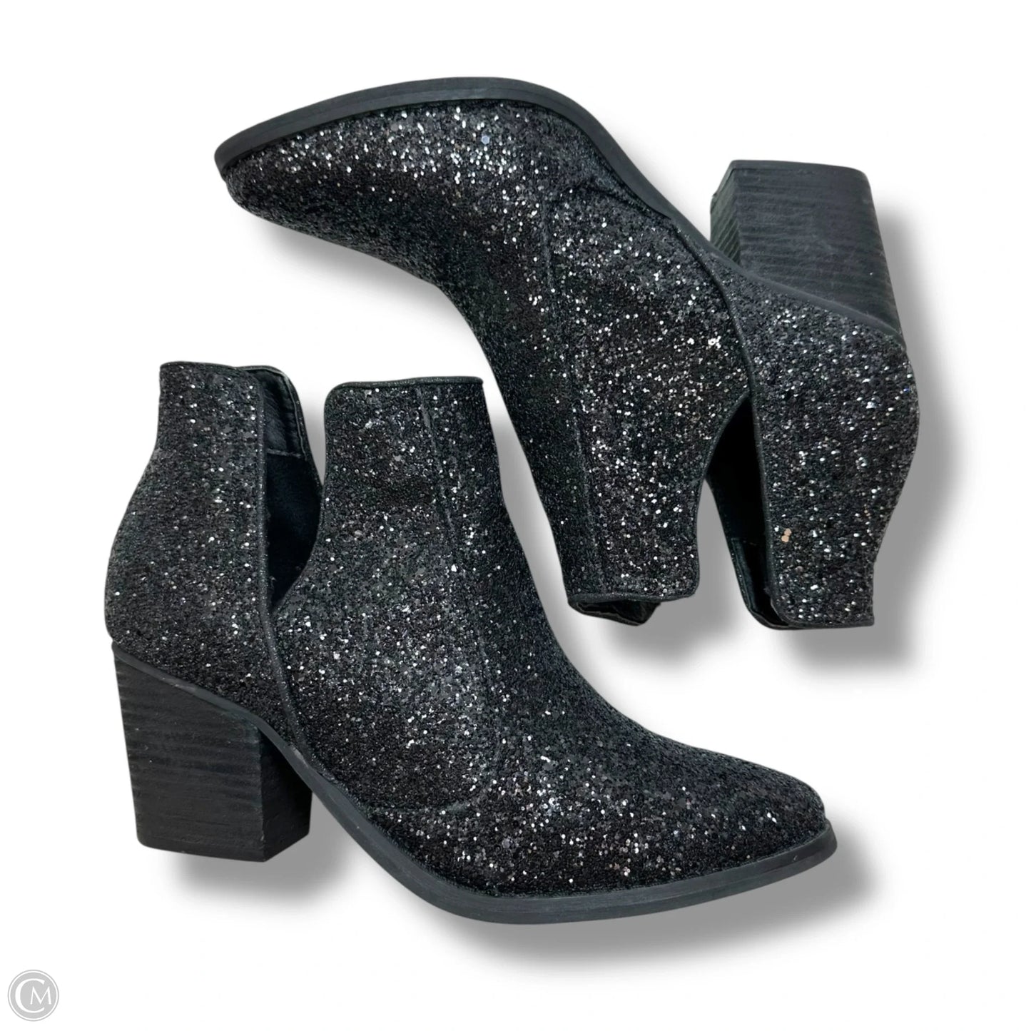 Boots Ankle Heels By Not Rated In Black, Size: 9.5