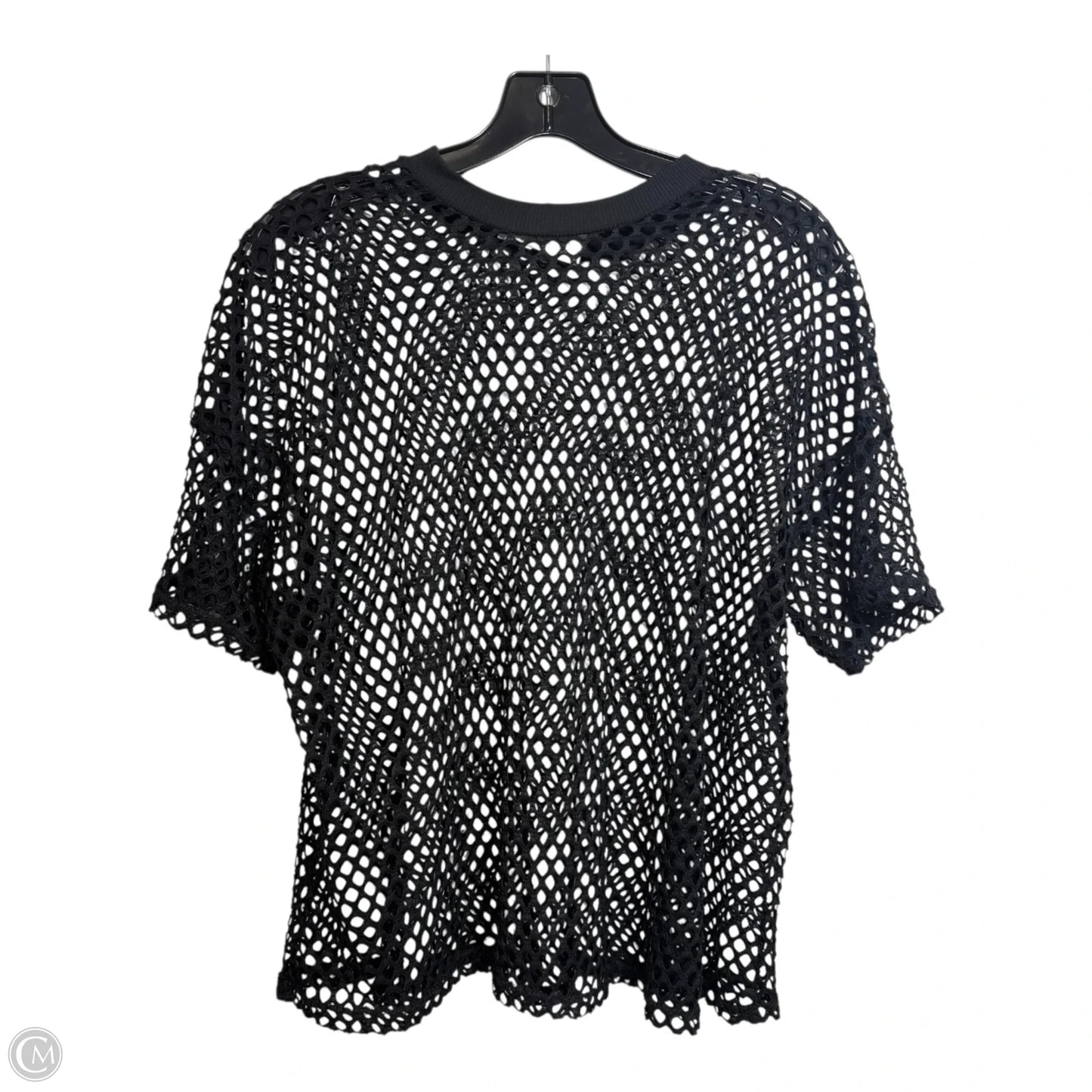 Top Short Sleeve By Just Polly In Black, Size: L