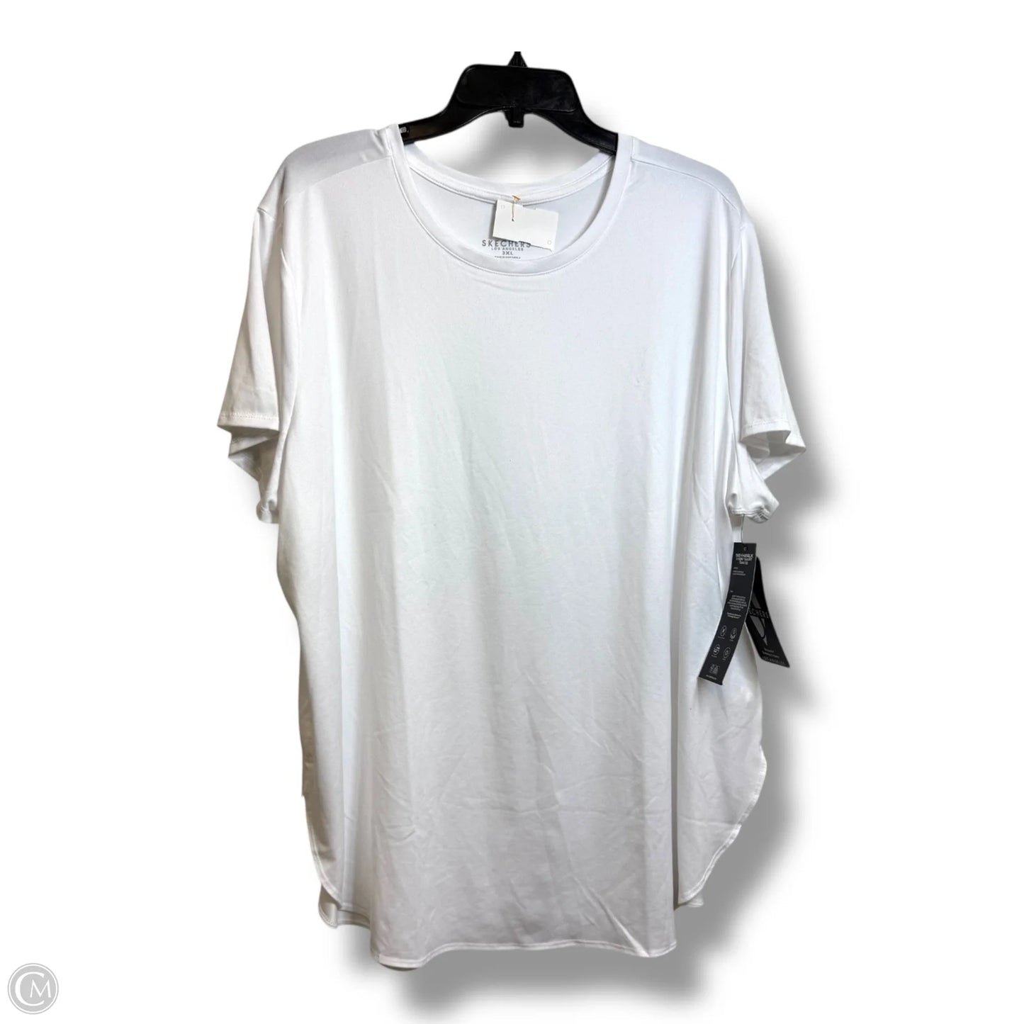 Top Short Sleeve By Skechers In White, Size: 3x