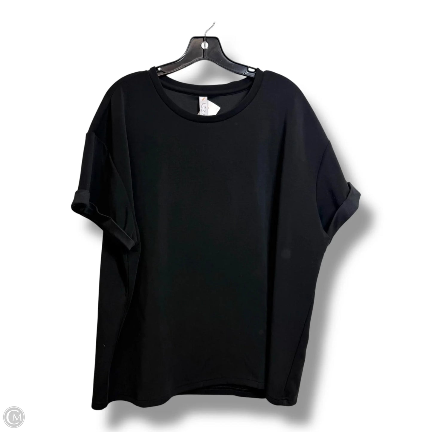 Top Short Sleeve By Clothes Mentor In Black, Size: 2x